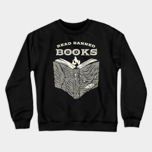 Read Banned Books by Tobe Fonseca Crewneck Sweatshirt